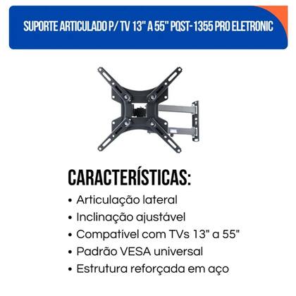 Imagem de Suporte Articulado Tv de Parede 13 A 55 Polegadas