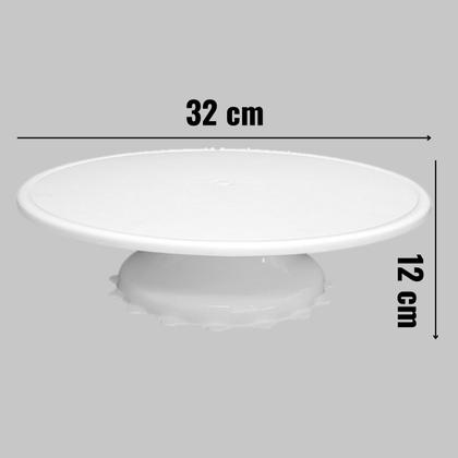 Imagem de Suporte Bailarina Giratório Rendada Bolo Sobremesa kit 3 pçs