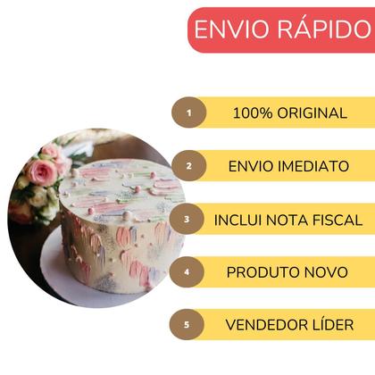 Imagem de Suporte Bailarina Giratório Rendada Bolo Sobremesa kit 3 pçs