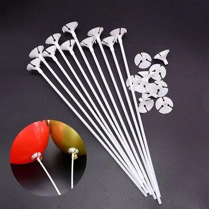 Imagem de Suporte Balão Bexiga Vareta Pega Balão - 40 Cm - 50 Unidades