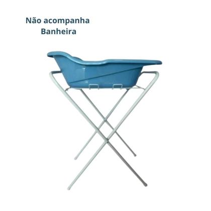Suporte Banheira Desmontável Prático Super Compacto Branco - NINOS Imagem de Suporte Banheira Desmontável Prático Super Compacto Branco