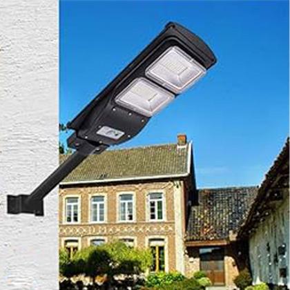 Imagem de Suporte Barra Luminaria Solar Aço Pintura Eletrostatica Parede Poste Rua Segurança Iluminaçao Quintal Jardim