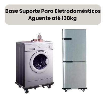 Imagem de Suporte Base Ajustável com Rodas para Geladeira e Máquinas de Alta Capacidade