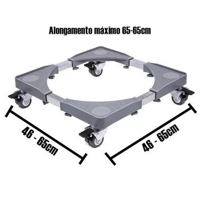 Imagem de Suporte Base Ajustável com Rodinhas para Eletrodomésticos