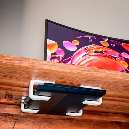 Imagem de Suporte Base Apoio Fixar Notebook Laptop Embaixo Da Mesa