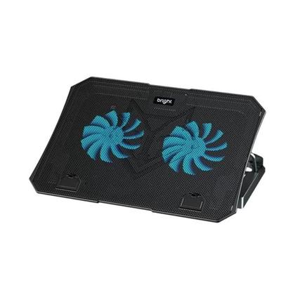 Imagem de Suporte Base Cooler Para Notebook Twister Com 2 Fans Ventoinhas Led Azul E Usb Hub Preto Azul