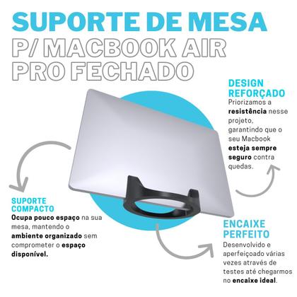Imagem de Suporte Base De Mesa Compatível com Macbook Air Pro 11 13 15 Fechado Monitor Externo