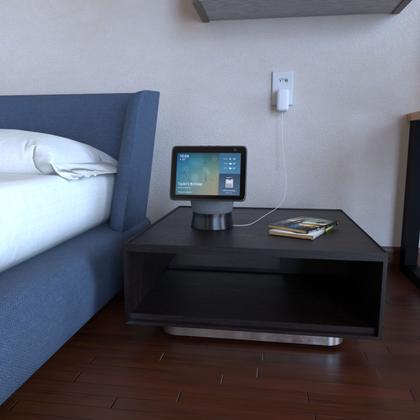 Imagem de Suporte Base Elevação de Mesa com Enrolador de Cabos Compatível com Alexa Echo Show 10