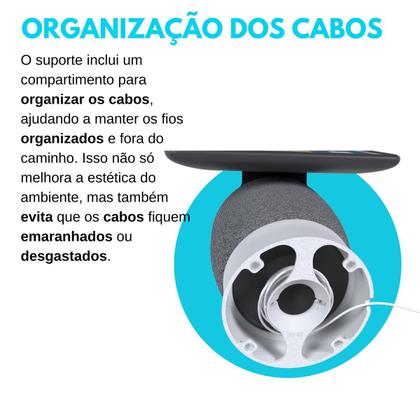 Imagem de Suporte Base Elevação de Mesa com Enrolador de Cabos Compatível com Alexa Echo Show 10