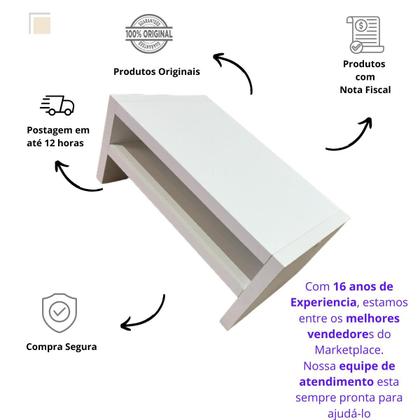 Imagem de Suporte base nicho mesa para monitor de madeira escritório