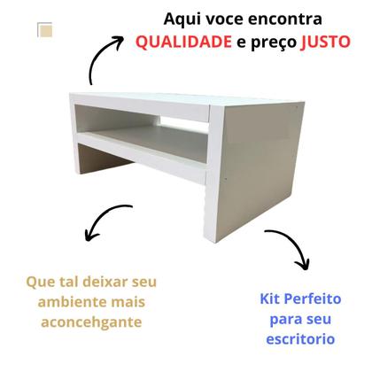 Imagem de Suporte base nicho mesa para monitor de madeira escritório