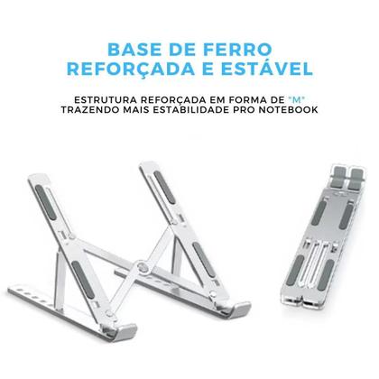 Imagem de Suporte Base p/ Notebook Regulável Ergonômico