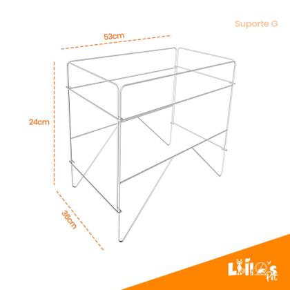 Imagem de Suporte Base Pedestal de Bandeja Gaiola Grande Ave Coelho