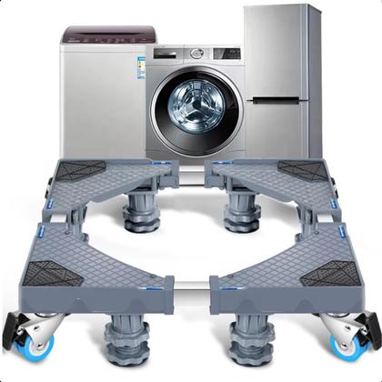 Imagem de Suporte Base Quadrada com Rodinhas Ajustáveis para Geladeira