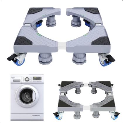 Imagem de Suporte Base Quadrado com Rodinhas Ajustáveis para Geladeira