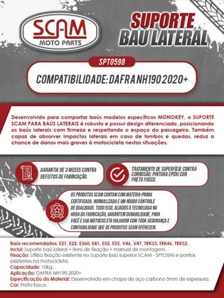 Imagem de Suporte Baú Lateral Dafra Nh190 2020+
