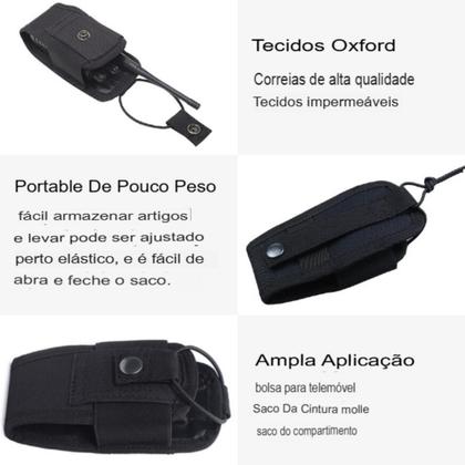 Imagem de Suporte Bolso rádio tático ajustável Bag Molle Two Way Verde
