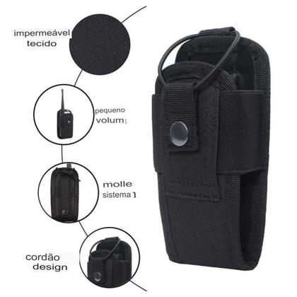 Imagem de Suporte Bolso rádio tático ajustável Bag Molle Two Way Verde