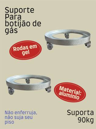 Imagem de Suporte Botijão De Gás, Vaso Em Alumínio gel branco
