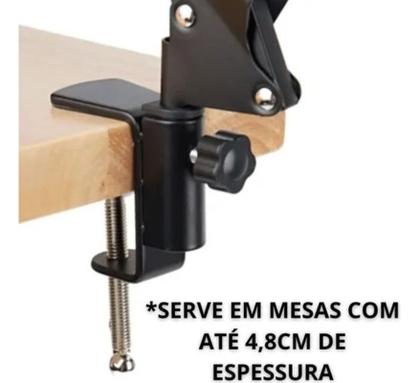 Imagem de Suporte Braço Articulado Cama Mesa Pedestal Webcam E Celular