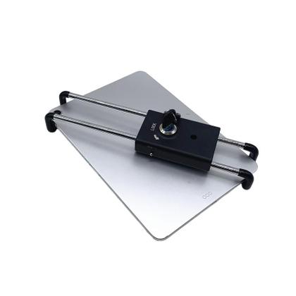 Imagem de Suporte, Braço Articulado Parede c/ Trava Segurança Antifurto p/Tablet iPad, Samsung Galaxy Tab, Xiaomi, Aço