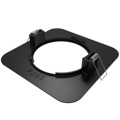 Imagem de Suporte Branco Quadrado de Teto para Embutir Assistente Virtual Compatível Com Alexa Echo Pop - ARTBOX3D