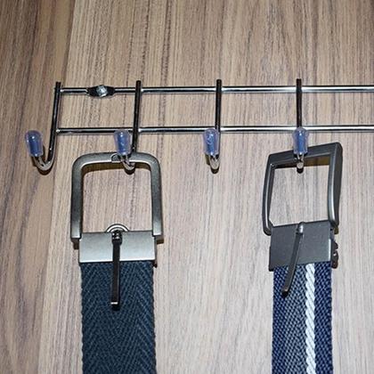 Imagem de Suporte Cabideiro 7 Ganchos para Pendurar Multiuso de Parede Lavanderia Cintos Gravatas