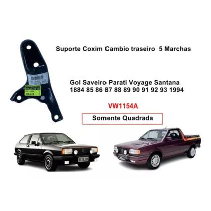 Imagem de Suporte cambio traseiro - gol 1984 a 1994 / parati 1984 a 1994 / saveiro 1984 a 1994 - vw1154a