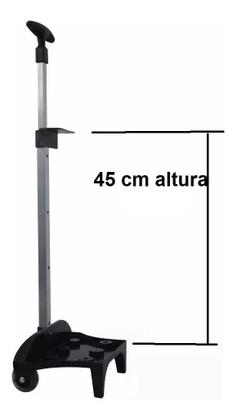 Imagem de Suporte Carrinho 1 haste Mochila 45 Cm Rodinha Silicone Escolar