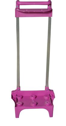 Imagem de Suporte Carrinho Grande 40Cm Rodinha Mochila Escolar Rosa