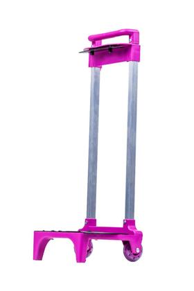 Imagem de Suporte Carrinho Mochila 30 Cm Rodinha Silicone Escolar Rosa