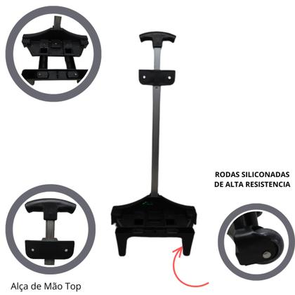 Imagem de Suporte Carrinho Mochila Com Rodinhas 1 Haste 42 A 45cm Alumínio Top