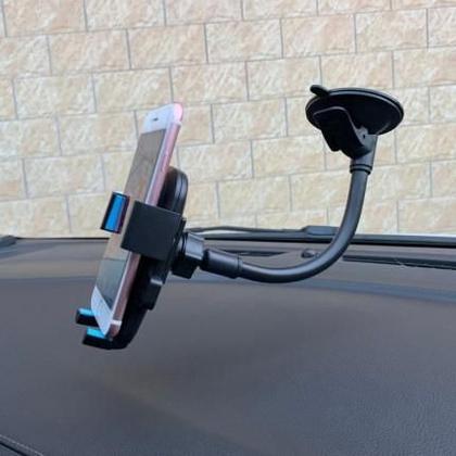 Imagem de Suporte Carro Automotivo Veicular Celular Encaixe Gps Vidro Trava Automática Resistente
