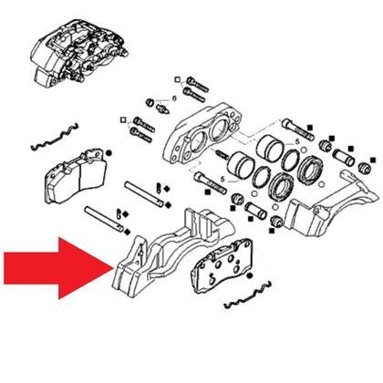 Imagem de Suporte cavalete da pinça freio dianteiro iveco daily 70c16 70c17 3.0 16v 08/18 - dianteiro 65170 70170 2.3 16v pós 2019