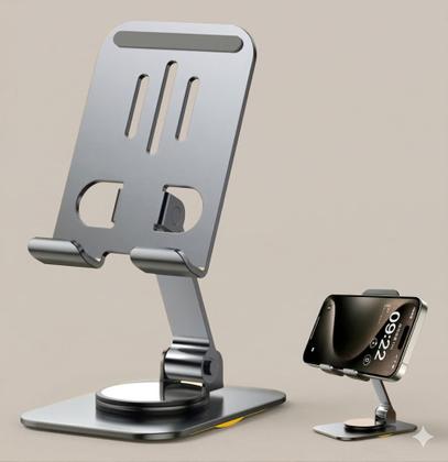 Imagem de Suporte Celular Alumínio 360 Graus Mesa Articulado Pro