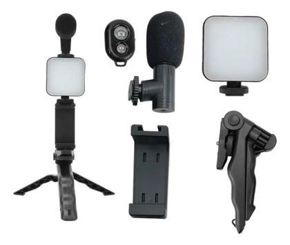 Imagem de Suporte Celular Com Tripé Luz Led Podcast Com Microfone TZ-KD-49/20