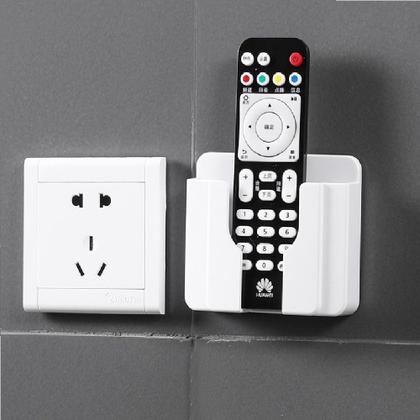 Imagem de Suporte Celular Controle Remoto Organizador Adesivo  Branco