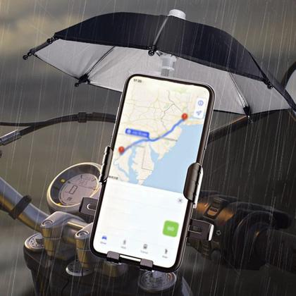 Imagem de Suporte Celular Guarda Chuva Moto Motocicleta Bike Guidao Chuvisco Respingos Sol Telefone Motoboy Ciclista