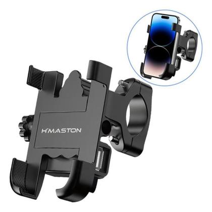 Imagem de Suporte Celular Moto De Ferro Com Carregador Usb CJ108 - Genérica