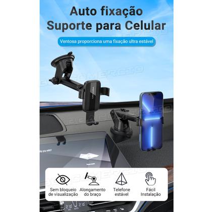 Imagem de Suporte Celular Veicular Carro Ventosa Painel Vidro 360 Univ