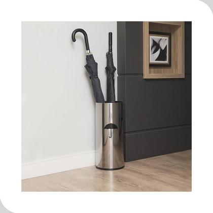Imagem de Suporte Cesto Porta Guarda Chuva Aço Inox 45cm Altura