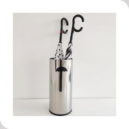 Imagem de Suporte Cesto Porta Guarda Chuva Aço Inox 45cm Altura