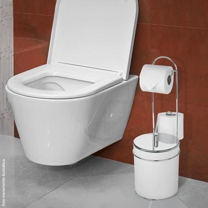 Imagem de Suporte Chão Premium Porta Papel e Lixeira Inox 1245 Arthi