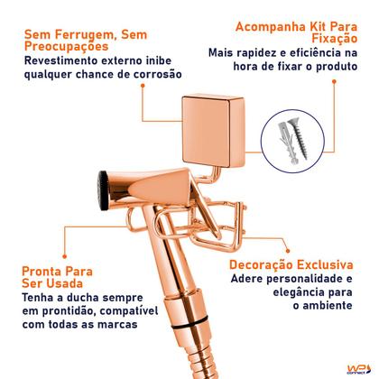 Imagem de Suporte Chuveirinho Ducha Higiênica Fixação Parafusos - Wp