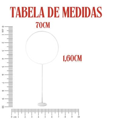 Imagem de Suporte Coluna Balão Base Bexiga Redondo Armação Decoração