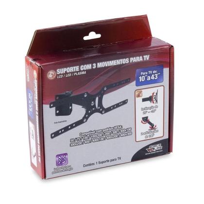 Imagem de Suporte com 3 Movimentos para Tv de 10" a 43" Force Line