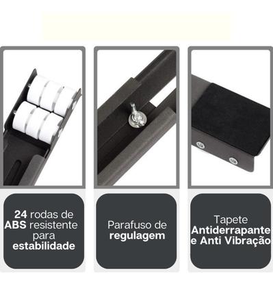 Imagem de Suporte Com Rodinhas Base Para Mover Arrastar Móveis 300kg Maquina de Lavar Geladeira Fogão Freezer