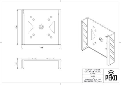 Imagem de Suporte Compatível Com Dell Optiplex 3080 Micro Vesa Monitor