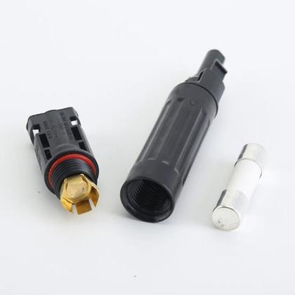 Imagem de Suporte Conector MC4 C/ Fusível Solar 1000V 1A a 32A Snetec