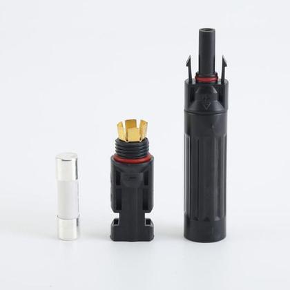Imagem de Suporte Conector MC4 C/ Fusível Solar 1000V 1A a 32A Snetec